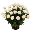 Фото товара 35 белых роз в корзине в Кировограде