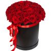 Фото товара 51 роза красная в шляпной коробке в Кировограде