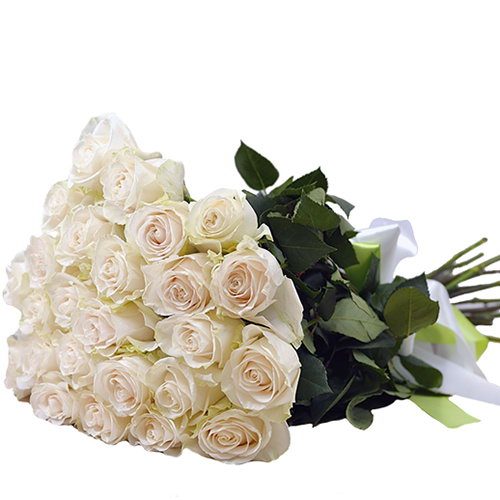 Фото товара 25 белых роз в Кировограде