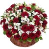 Фото товара 100 алых роз "Пламя" в корзине в Кировограде