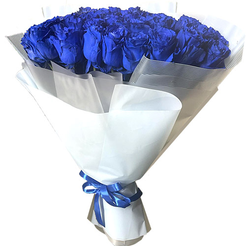Фото товара 33 голубые розы (Эквадор) в Кировограде